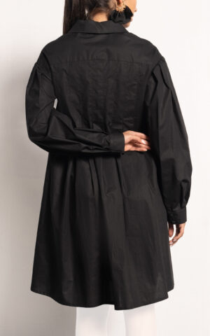 پیراهن زنانه مشکی آستین بلند نوادو کد 402012151212 - Image 2