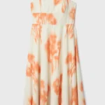 پیراهن زنانه میدی بندی با طرح آبرنگی نارنجی برند adL کد 12444757000 پیراهن زنانه میدی بندی با طرح آبرنگی نارنجی برند adL کد 12444757000