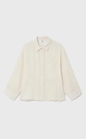 شومیز زنانه راه راه adL رنگ بژ