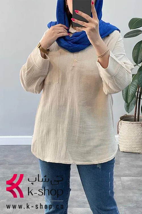 شومیز جلو بسته پفکی