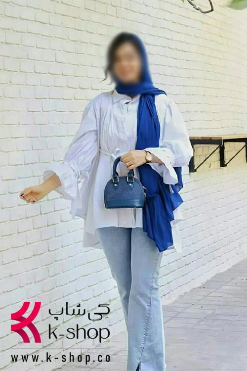 استایل با شومیز سفید و شلوار جین در تهران