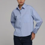 شومیز آستین بلند یقه برگردان زنانه دکمه‌دار جیب‌دار Colin’s کد CL1078250