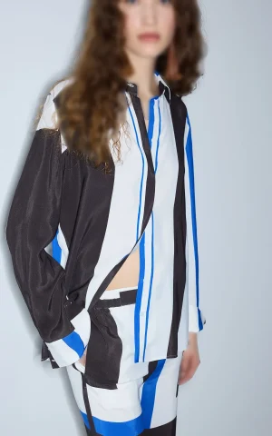 شلوار زنانه ویسکوز با طرح هندسی قهوه‌ای IPEKYOL کد IS1260003234 - Image 6