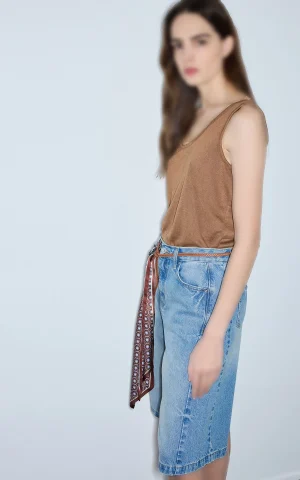 تاپ زنانه ساده یقه گرد IPEKYOL کد IS1260070170 - Image 4