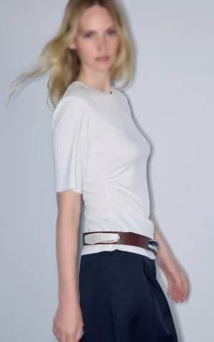 تیشرت زنانه STDN سفید ساده IPEKYOL کد IS1260070349 - Image 4