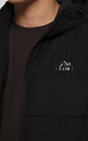 جلیقه مردانه پف‌دار کلاه‌دار زیپ‌دار ساده colins کد CL1082077 - تصویر 4