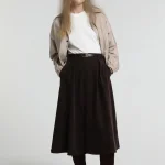 دامن زنانه میدی کلوش با طراحی ساده colins کد CL1075580