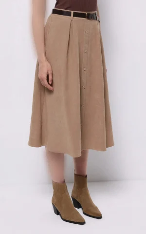 دامن زنانه میدی کلوش با طراحی ساده colins کد CL1075580 - تصویر 12