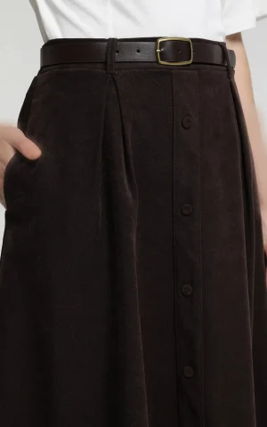 دامن زنانه میدی کلوش با طراحی ساده colins کد CL1075580 - تصویر 5