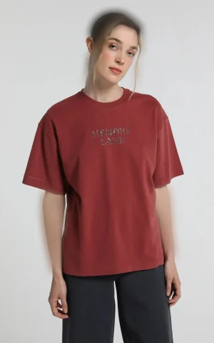 تیشرت زنانه سرخ شرابی آستین کوتاه COLIN'S کد CL1081842