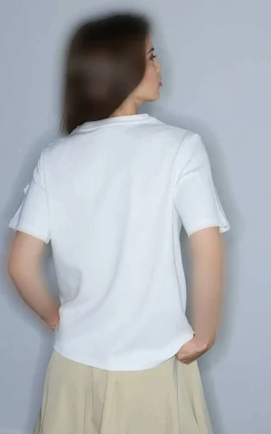 تیشرت زنانه آستین کوتاه با تزئین گل IPEKYOL با کد IW6260070147 - تصویر 6