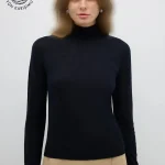 پلیور یقه اسکی زنانه سرمه ای و مشکی Roman کد K2671025