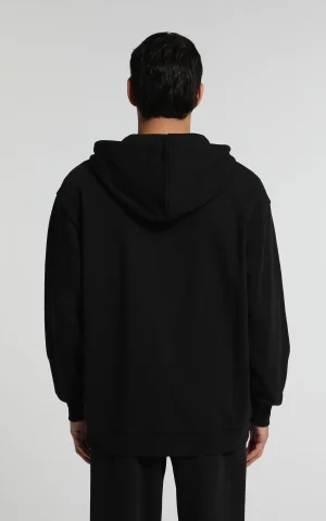 هودی مردانه زیپ‌دار ساده مشکی و قهوه‌ای تیره COLIN'S کد CL1075851 - تصویر 8