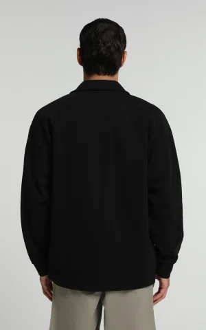 کاپشن مردانه مشکی زیپ‌دار یقه برگردان ساده COLIN'S کد CL1081381 - تصویر 2