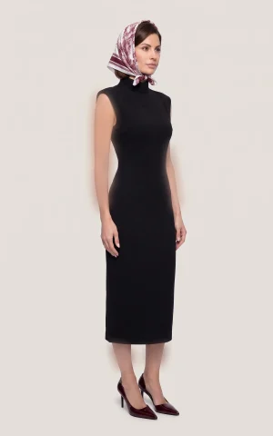 پیراهن زنانه بلند بدون آستین یقه ایستاده با برش کمر nevado کد 405014531867 - تصویر 2