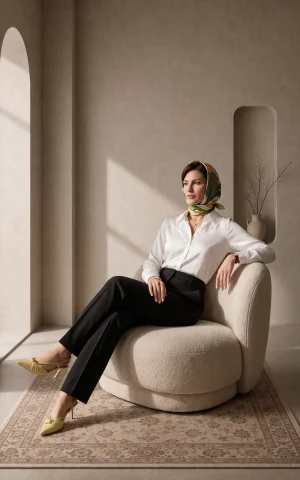 شلوار زنانه مشکی راسته با خط اتوی جلو nevado کد 405023301932 - تصویر 3