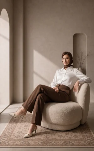 شلوار زنانه دمپا گشاد چاک‌دار nevado کد 405123142003 - تصویر 3