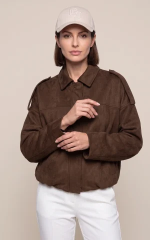 کاپشن زنانه کوتاه یقه برگردان آستین بلند nevado کد 405127011952 - تصویر 2
