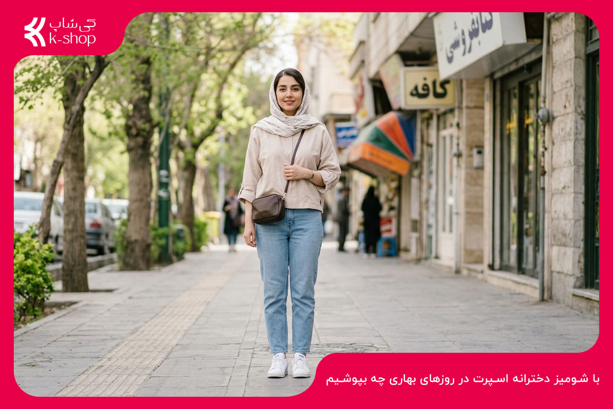 با شومیز دخترانه اسپرت در روزهای بهاری چه بپوشیم
