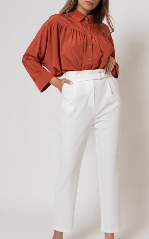 بلوز زنانه آستین بلند نارنجی نوادو کد 401112301170 - Image 2