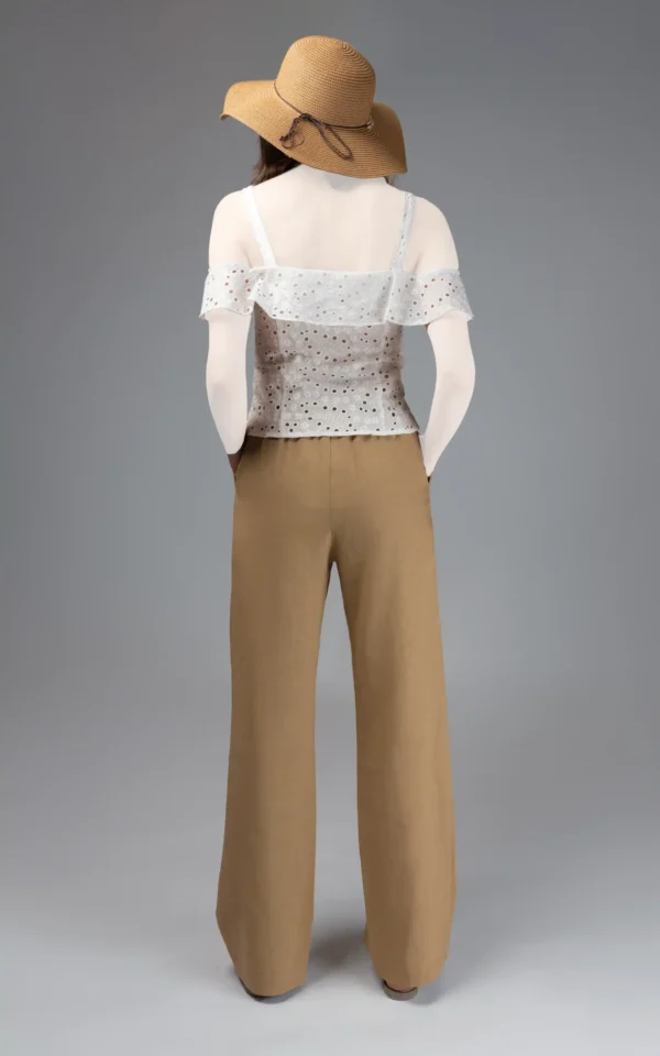 تاپ زنانه سفید بندی بهار-تابستانه نوادو