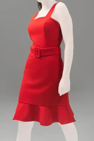 پیراهن زنانه قرمز NEVADO با طراحی شیک و خاص مناسب مجالس | فروشگاه کی‌شاپ