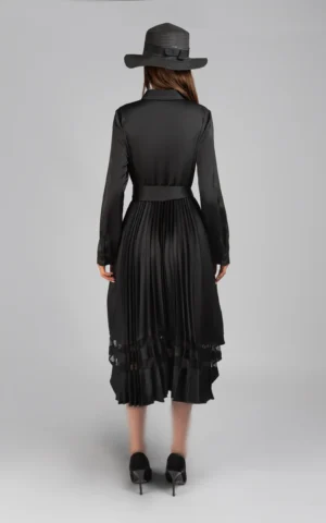 پیراهن زنانه آستین بلند مشکی پاییز-زمستانه نوادو