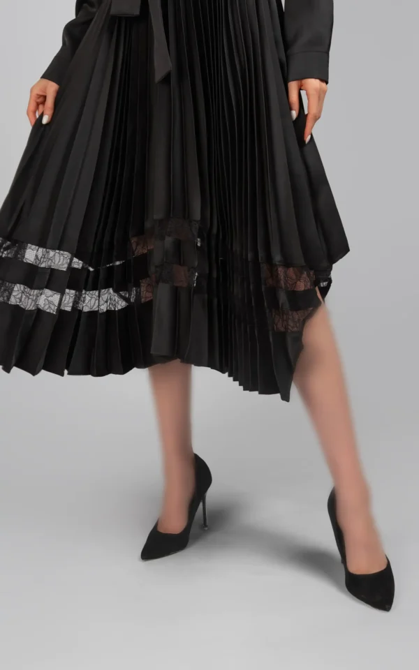 پیراهن زنانه آستین بلند مشکی پاییز-زمستانه نوادو