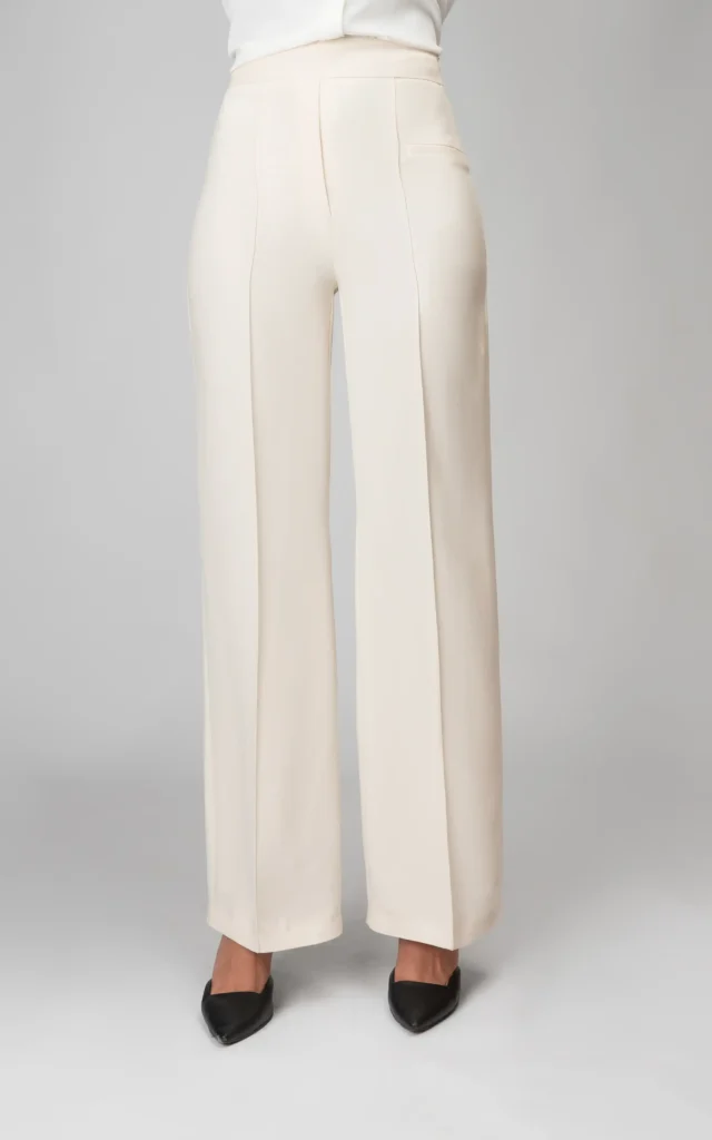 شلوار زنانه سفید راسته فیت بهار-تابستانه شیک نوادو