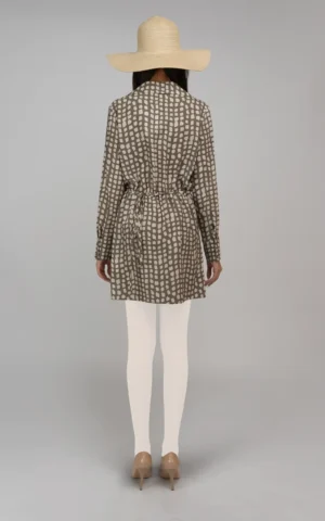 پیراهن زنانه آستین بلند طرح‌دار بهار-تابستانه نوادو