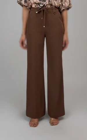 شلوار زنانه قهوه‌ای بهار-تابستانه راسته رسمی نوادو
