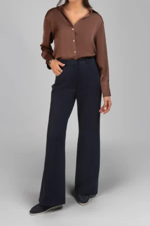 شلوار زنانه سرمه‌ای رنگ پاییز-زمستانه رسمی راسته شیک نوادو