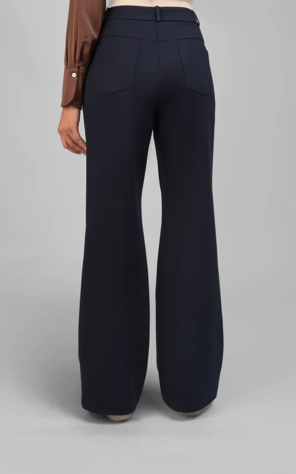 شلوار زنانه سرمه‌ای رنگ پاییز-زمستانه رسمی راسته شیک نوادو