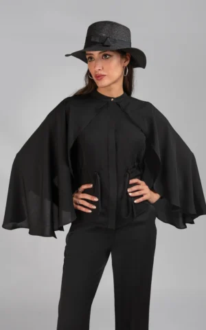 بلوز زنانه مشکی شیک نوادو کد 404112041709