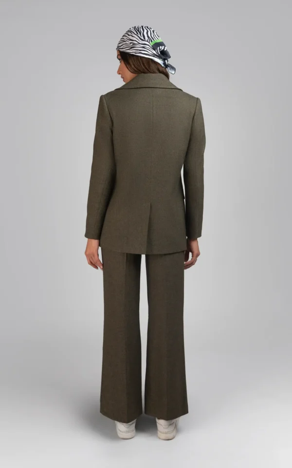 جلیقه زنانه سبز تیره رسمی پاییز-زمستانه نوادو