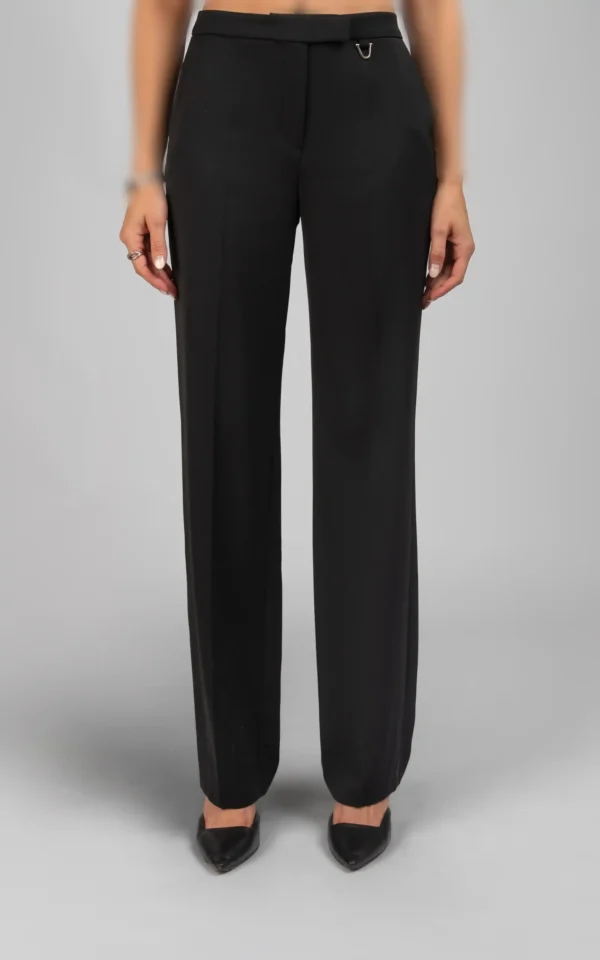 شلوار زنانه مشکی راسته شیک پاییز-زمستانه نوادو