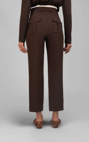 شلوار زنانه فیت قهوه‌ای رسمی پاییز-زمستانه نوادو