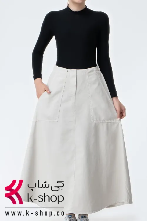 دامن کارگو سفید