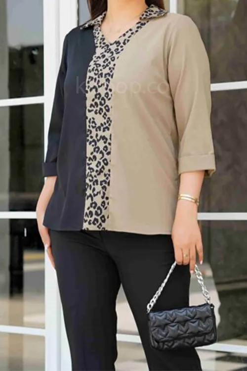 بلوز یقه هفت آستین سه ربع