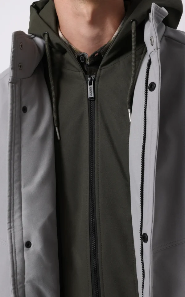 کاپشن مردانه کلاه‌دار شیک گرم برند کلینز پاییز-زمستانه