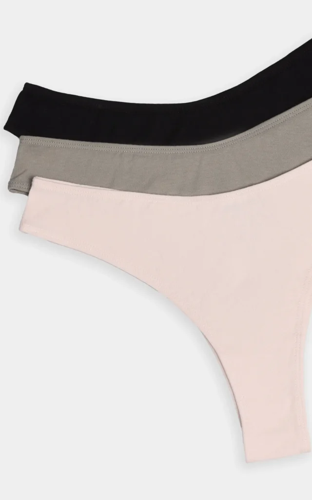 لباس زیر زنانه برند کلینز کرم طوسی ملانژ مشکی