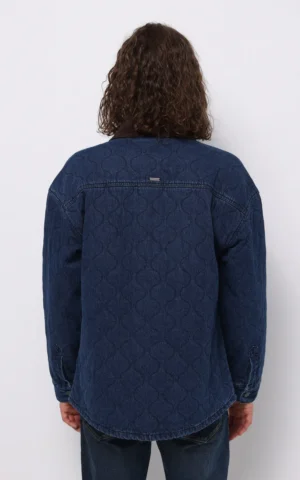 جلیقه مردانه آبی یقه‌دار پاییز-زمستانه شیک کلینز دکمه‌دار