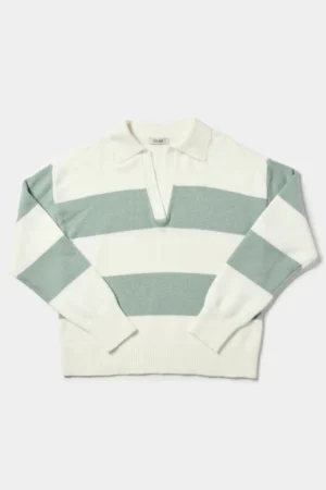 پلیور زنانه سبز آدامسی پاییز-زمستانه برند کلینز