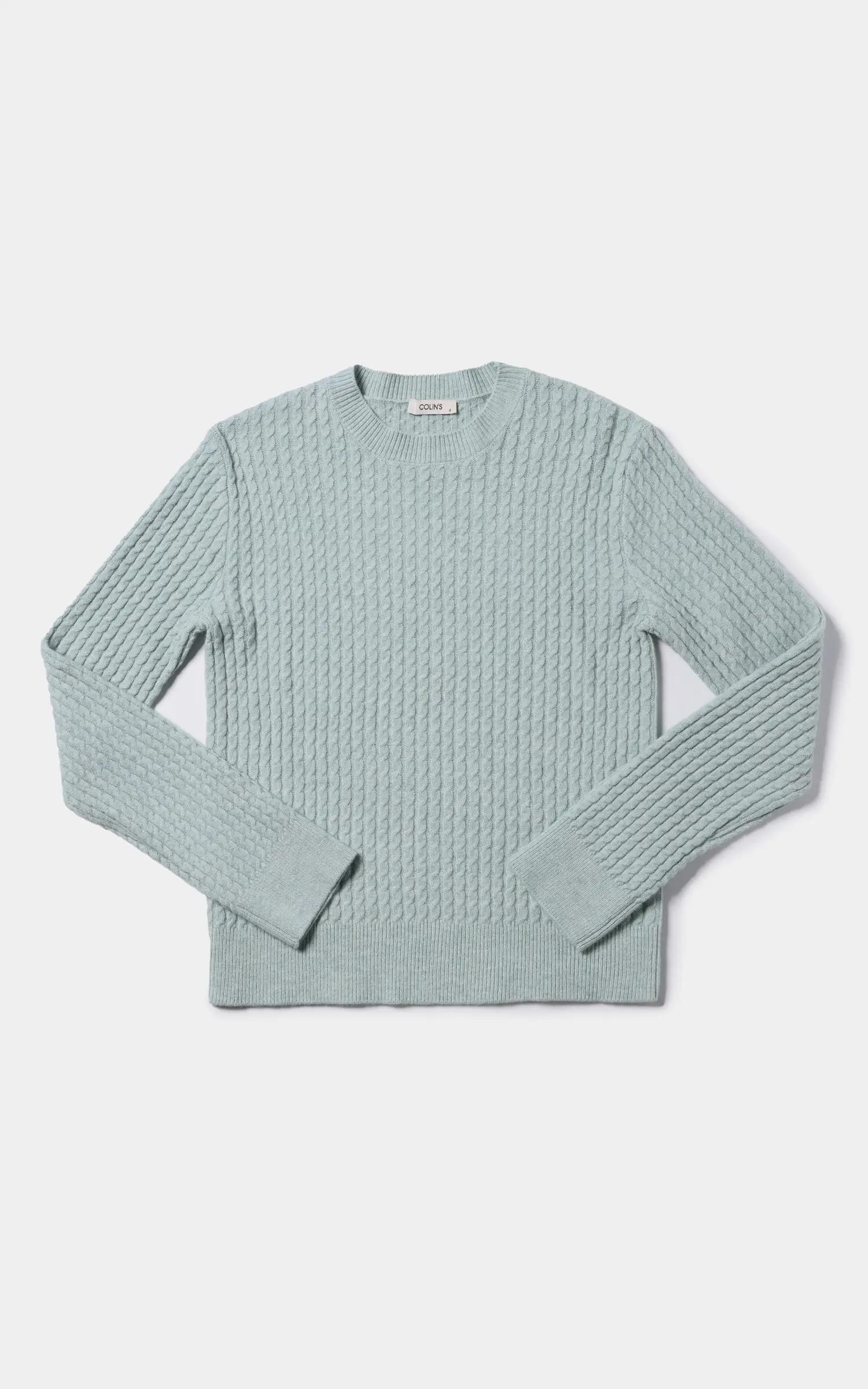 CL1076610-5 پلیور زنانه سبز یقهگرد گرم برند کلینز پاییز-زمستانه