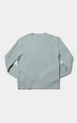 پلیور زنانه سبز یقه‌گرد گرم برند کلینز پاییز-زمستانه