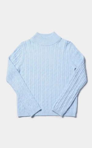 پلیور زنانه آبی بافت گرم بزند کلینز پاییز-زمستانه