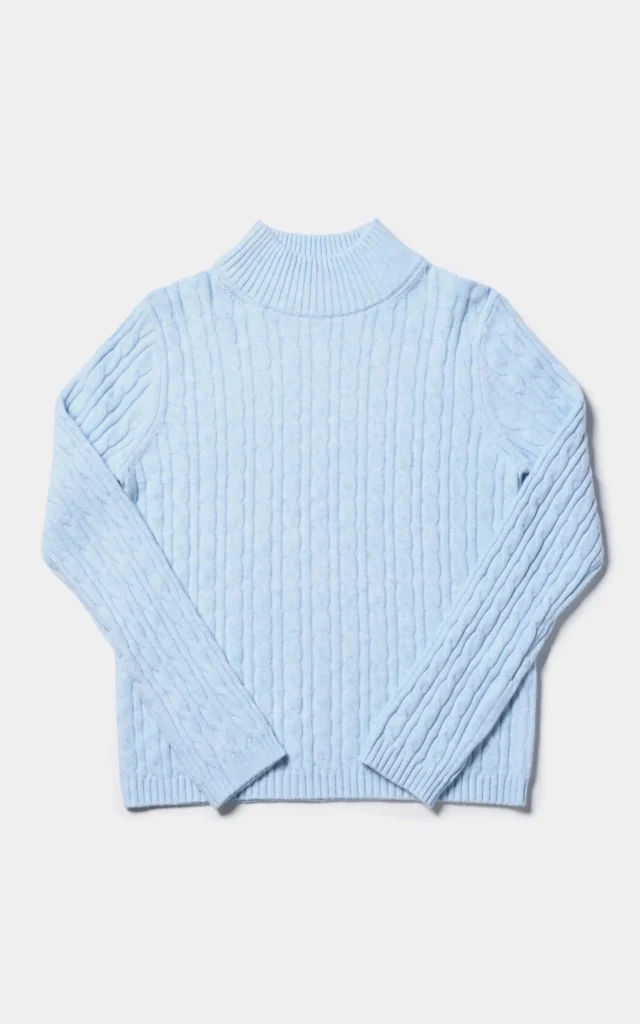پلیور زنانه آبی بافت گرم بزند کلینز پاییز-زمستانه