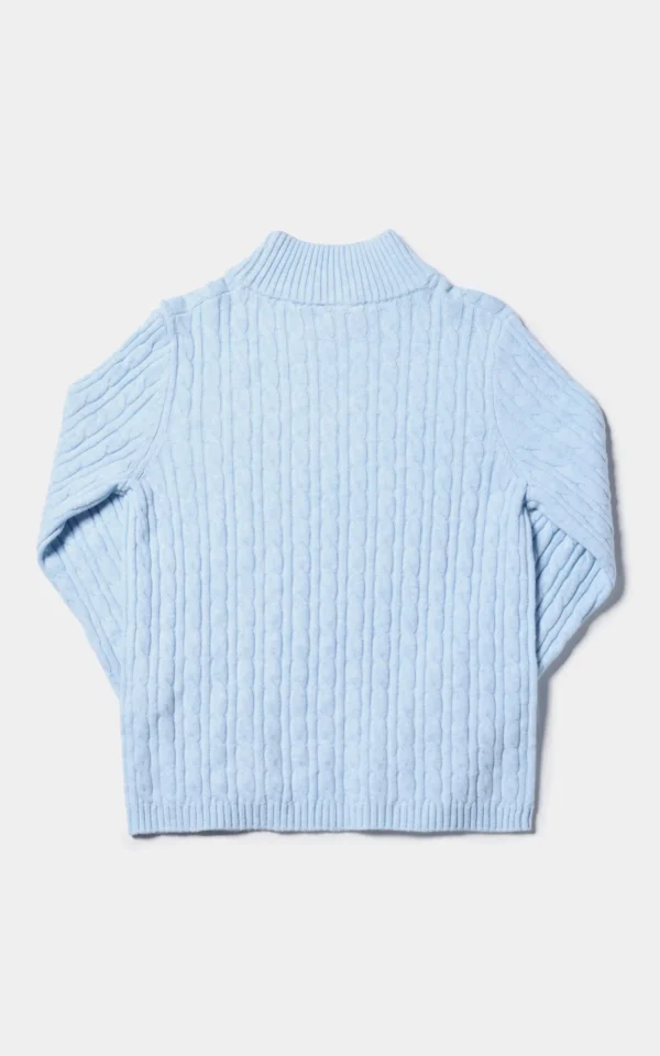 پلیور زنانه آبی بافت گرم بزند کلینز پاییز-زمستانه