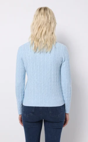 پلیور زنانه آبی بافت گرم بزند کلینز پاییز-زمستانه