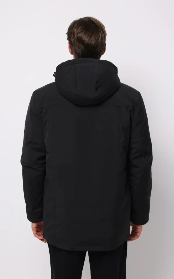 کاپشن مردانه مشکی زیپ‌دار گرم پاییز-زمستانه برند کلینز